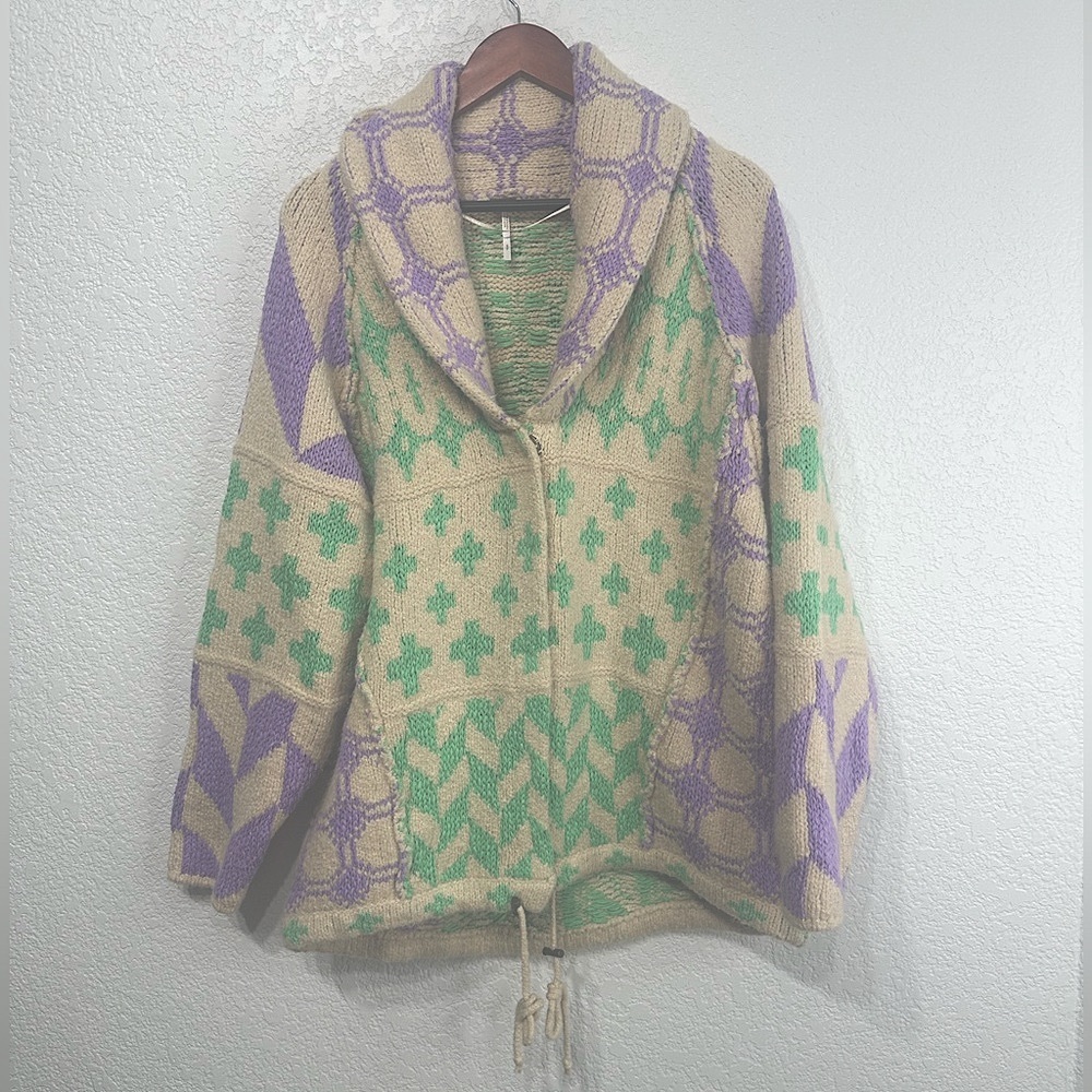 Free People Oversized Cardigan Slouchy Fit Cozy Cardigan Knit Women’s Size Small
